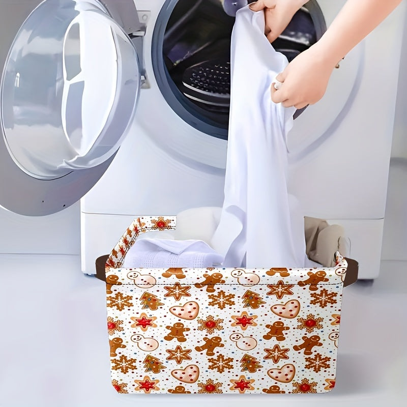 Rojdestvo paytida shkaf javonlarini tartibga solish uchun zanjirbosh shaklidagi saqlash qutisi. Shuningdek, kiyimlarni bezatish uchun va oson ko‘tarish uchun tutqichi bo‘lgan katta mato savati sifatida ham ishlatilishi mumkin.