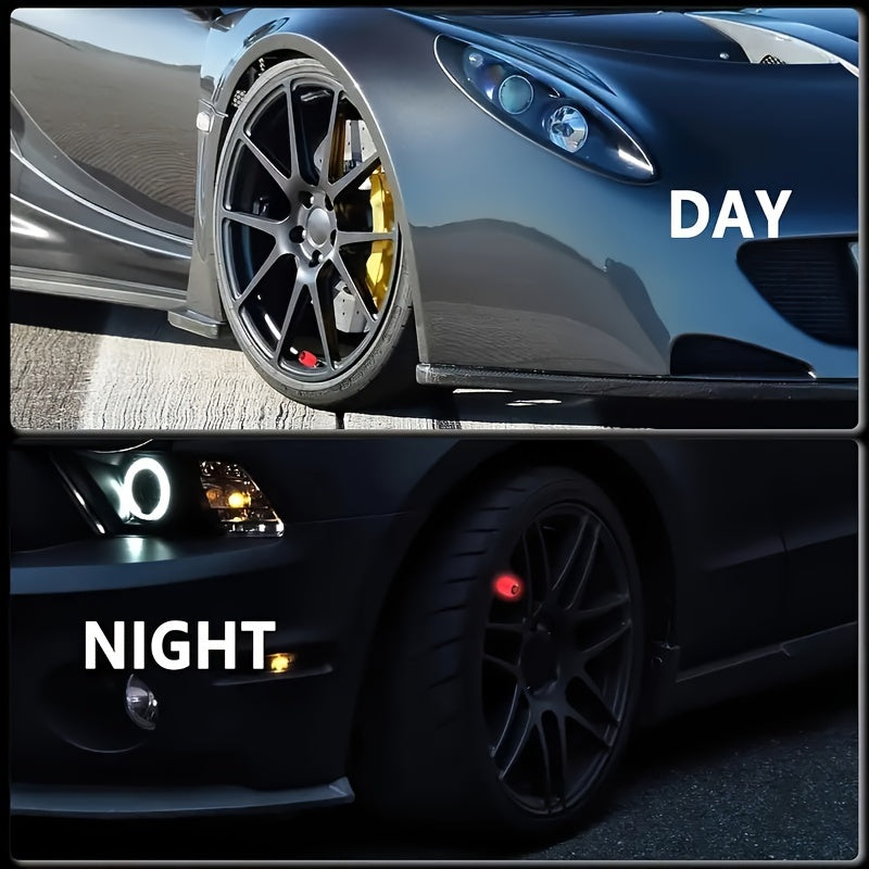 8-Pack Glow in The Dark Skull Tire Valve Caps Plastic Universal Fit for Car Motorcycle Bicycle