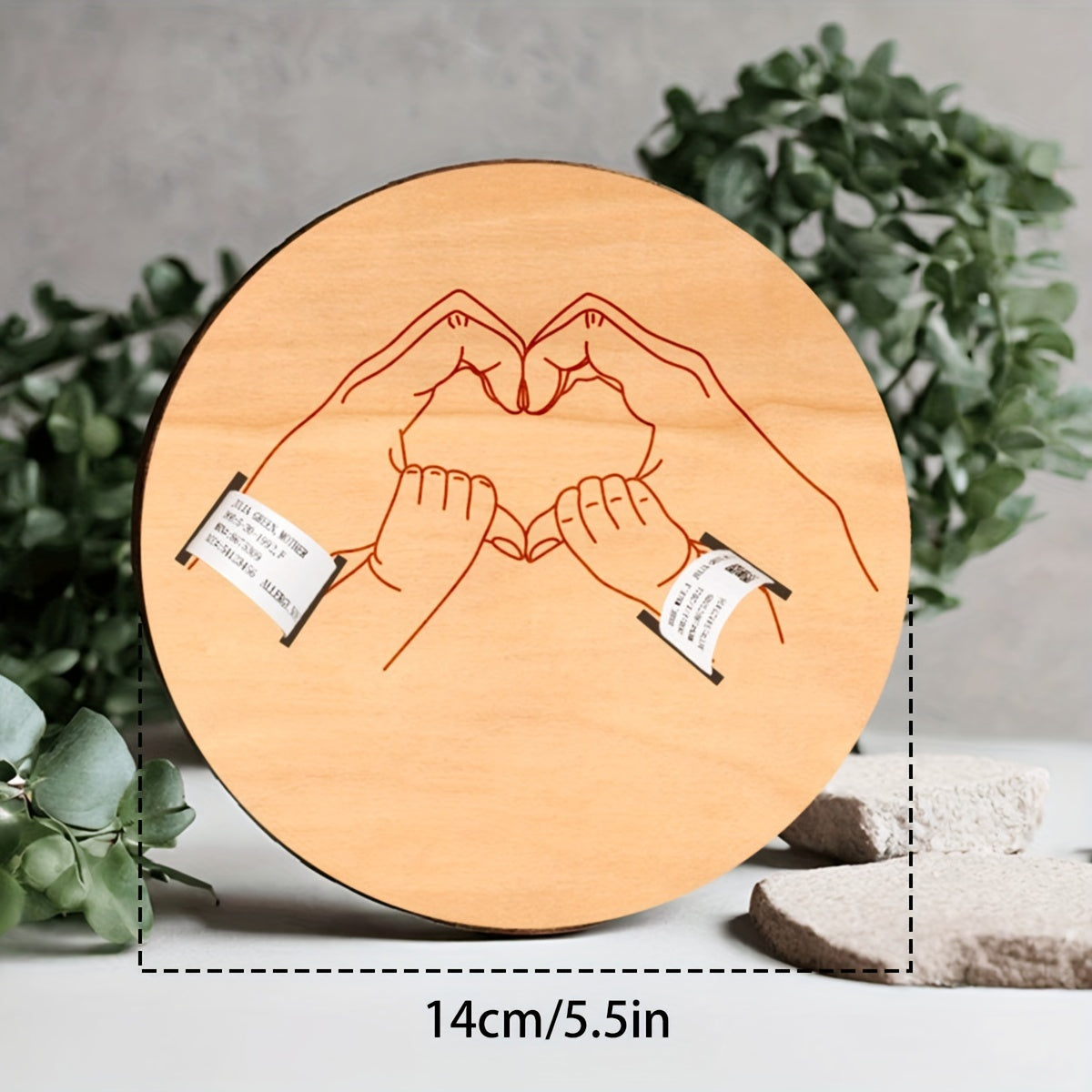 Ota-onalar uchun o'yilgan shifoxona bilaguzuk, Onalar kuni, Otalar kuni, Halloween va Rojdestvo uchun lazer kesilgan sovg'a