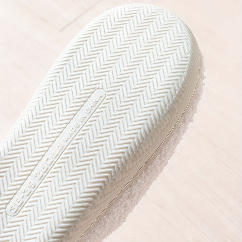 Women's Plush Rainbow Indoor Slippers Warm Cozy House Shoes