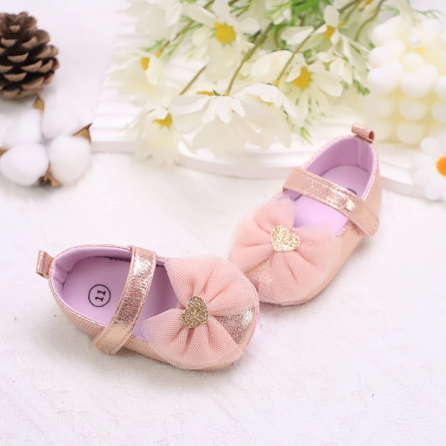 Baby Girls Soft Non-Slip Floor Shoes All-Season Fabric Learning to Walk