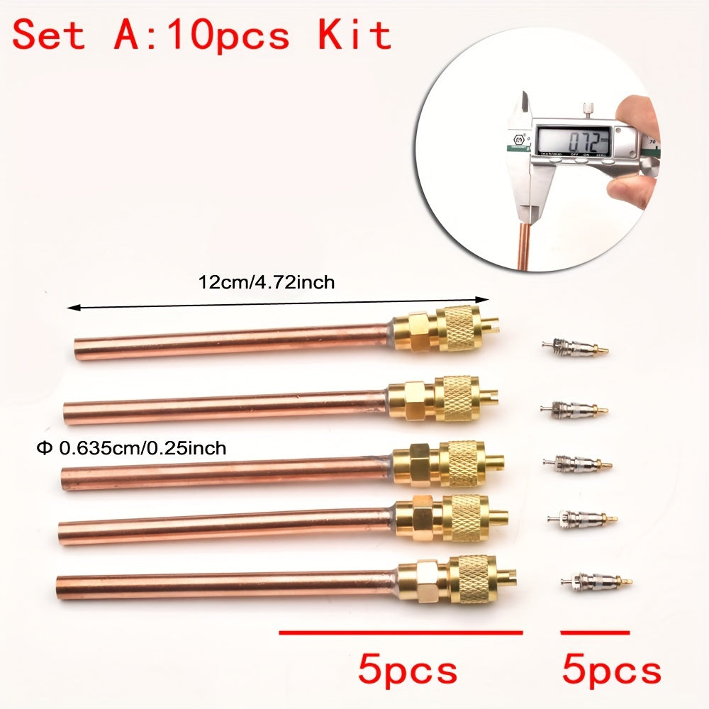 10-Donali 1/4-Inch kirish klapanlari va 5-Donali elektriksiz isitish va sovutish klapanlari to'plami