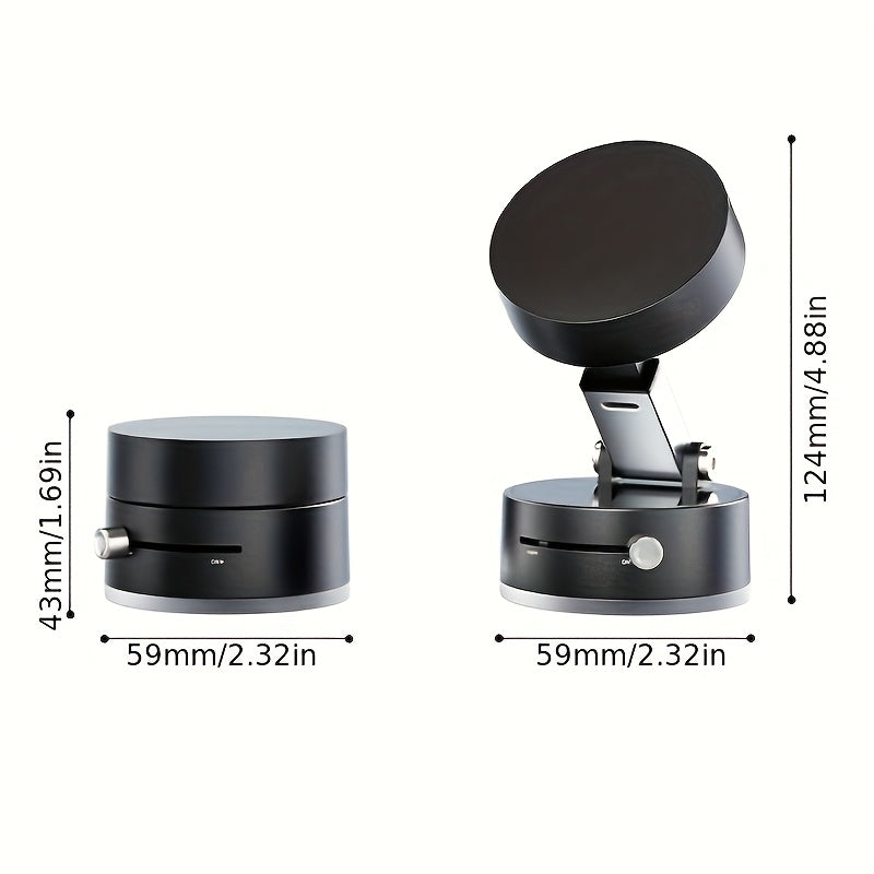 Soporte magnético plegable universal para coche oficina cristal negro