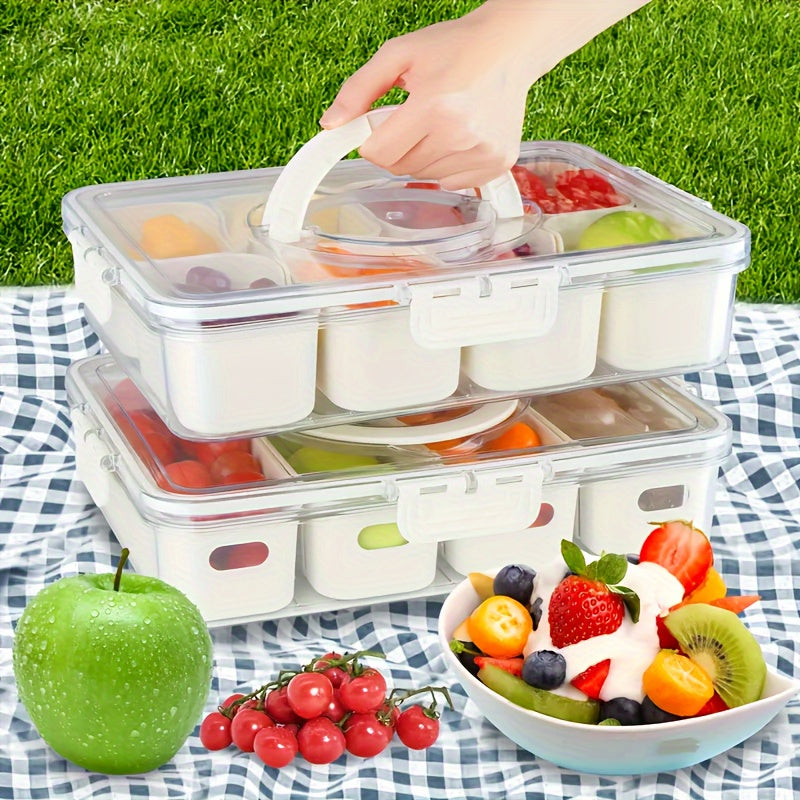 8-Inch Clear Food Storage Containers Set for Fruits and Vegetables