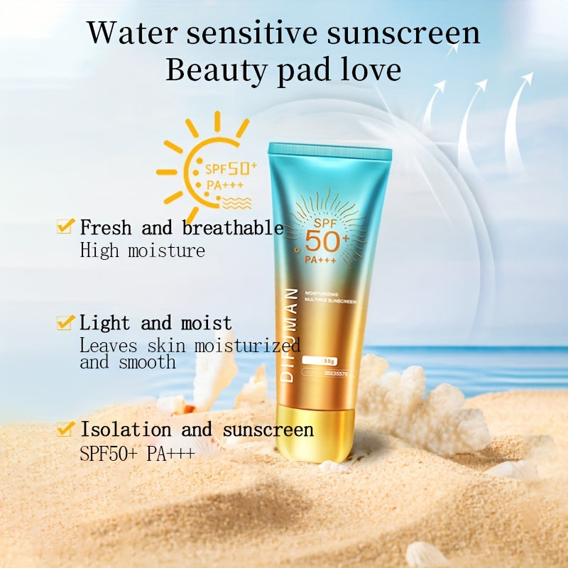 Unisex Sensitive Skin Sunscreen SPF 50+ PA+++ 2x50g Moisturizing Non-Greasy