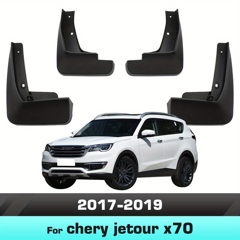 Car Mudguards Set for SUV Fender Splash Flaps Durable Plastic 4 Pieces