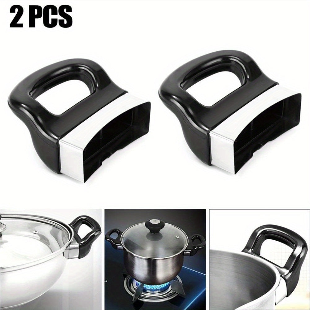 Set of 2 Black ABS Pot Side Handles for Pressure Cookers and Cookware
