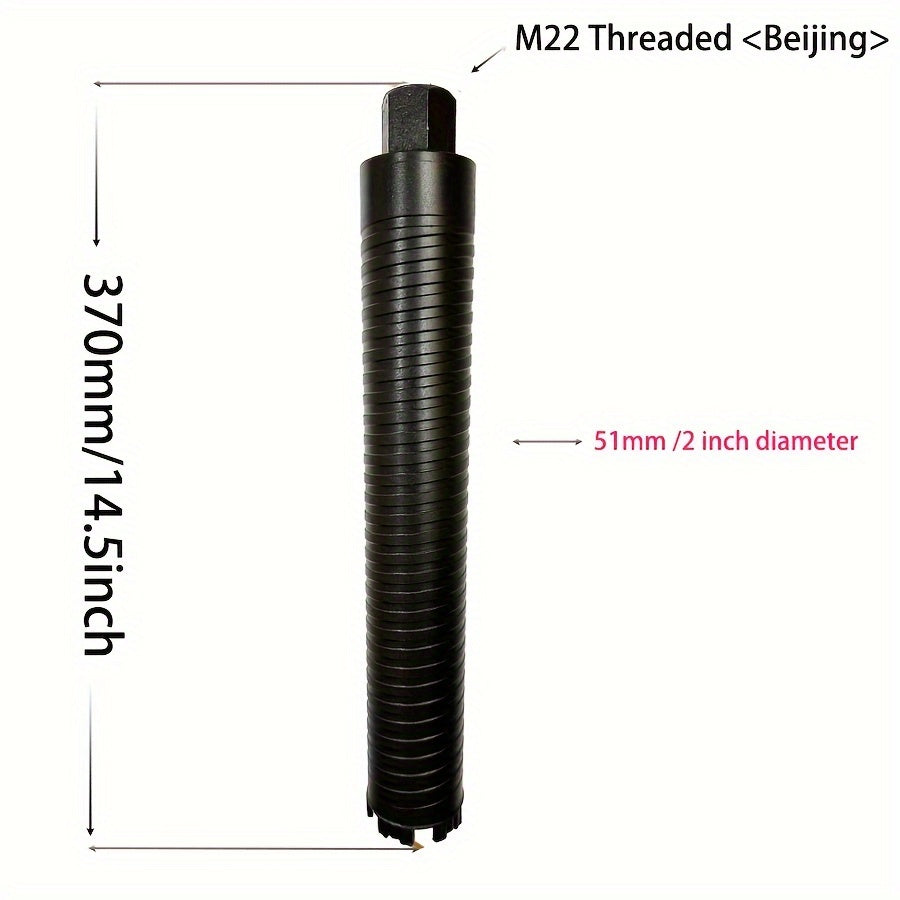 Diamond Core Drill Bits Wet Dry 45 Steel Steel Bars Black Textured Grip for Concrete Brick Block Stone
