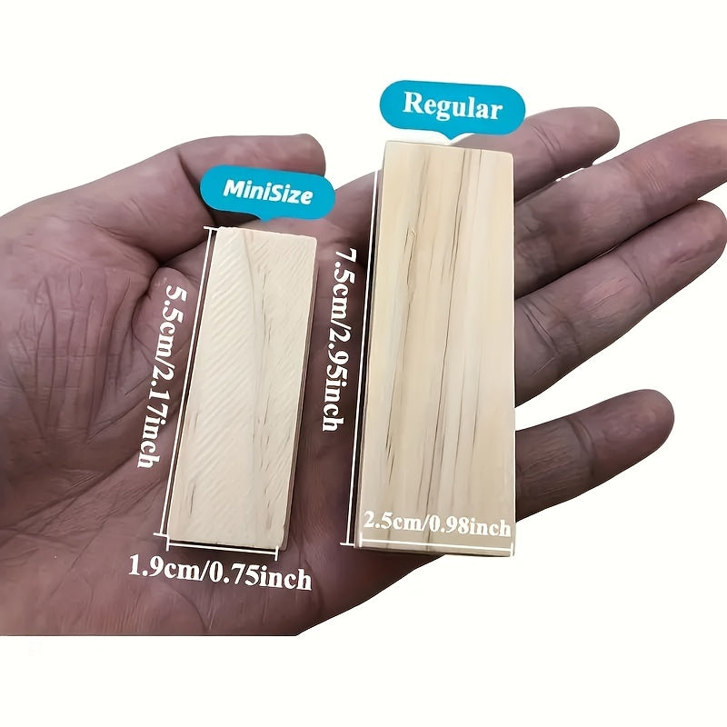 Wooden Stacking Blocks Game for Family Fun 48 Pieces Kids Age 14+ Wheat