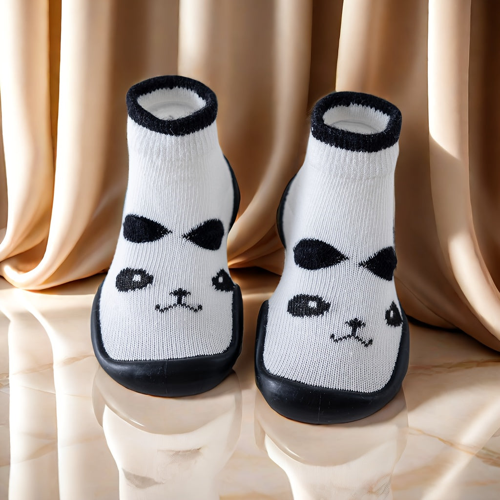 Zapatos transpirables antideslizantes para caminar con cara de animal de dibujos animados para niña y niño pequeño