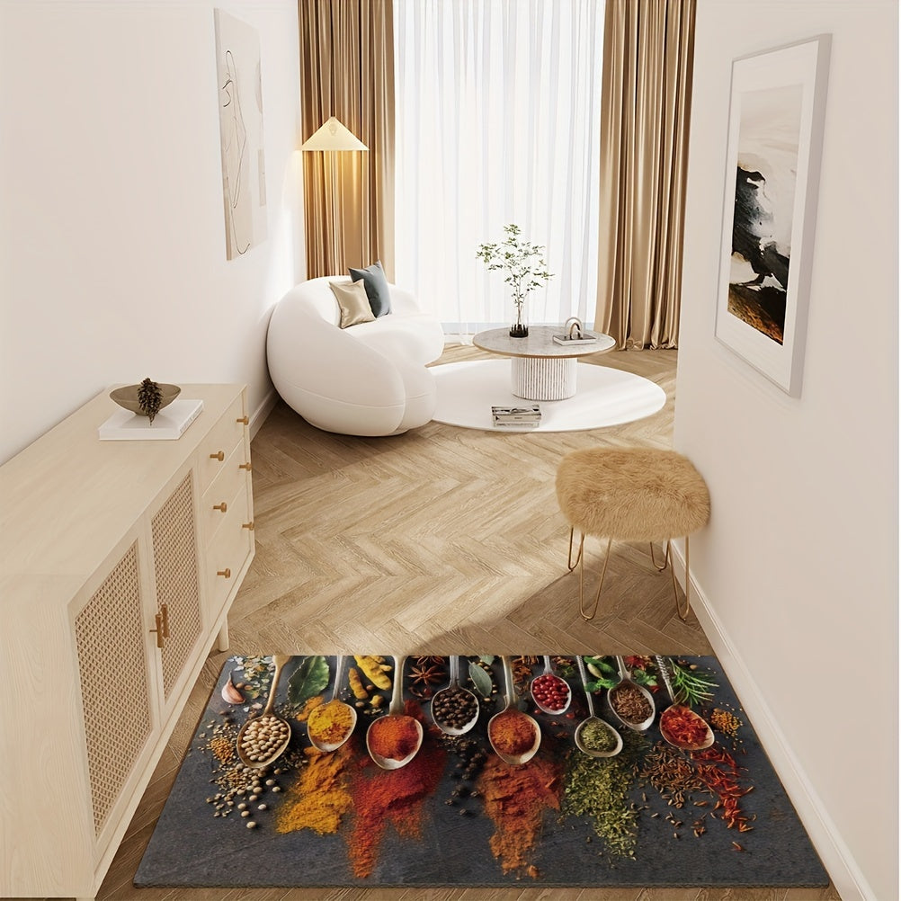 Alfombra de cocina de poliéster antideslizante, resistente a la decoloración, estilo granja para lavadero, comodidad en el suelo del fregadero