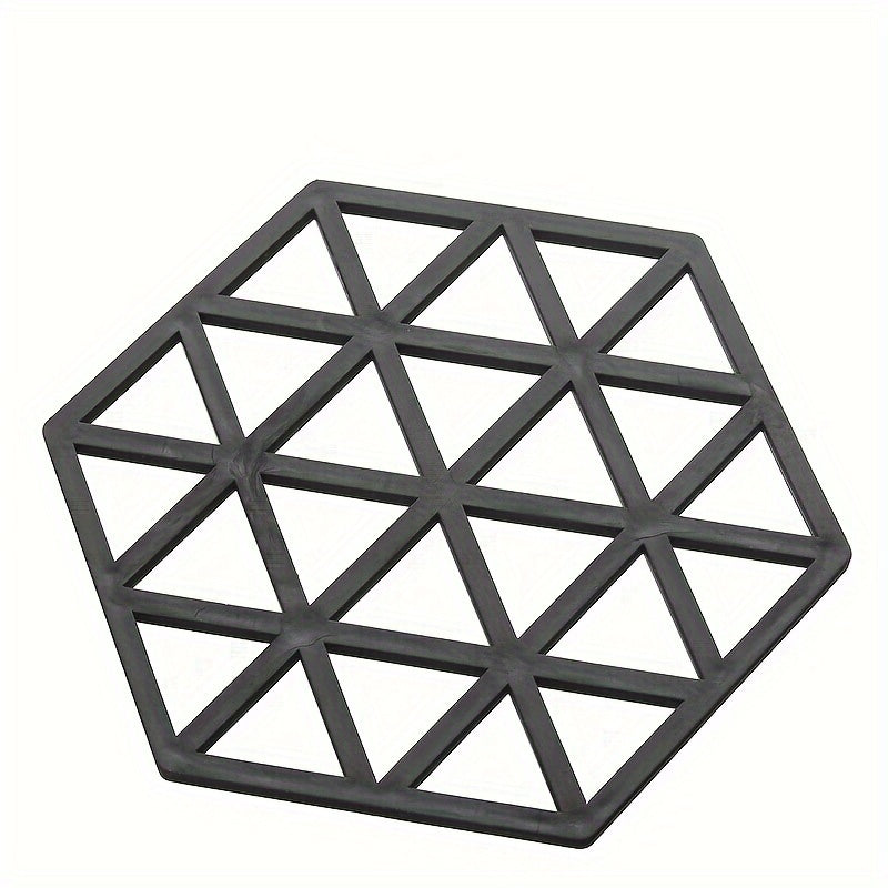 Set of Plastic Cubby Shelf Coasters with Geometric Pattern, Heat-Resistant, Non-Slip