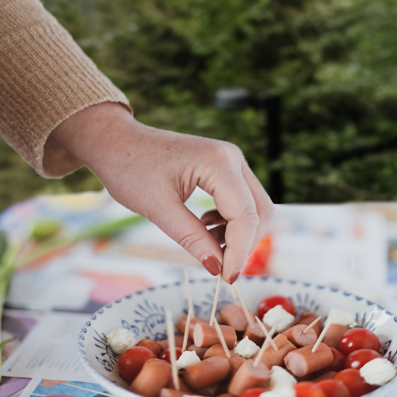 Disposable Double-Ended Bamboo Toothpicks 200pcs for Oral Hygiene Camping Use