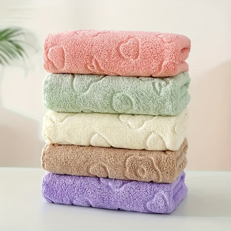 5 ta multfilmli ayiqlar va gullar sochiqlari to'plami, yumshoq so'radigan, tez quriydigan