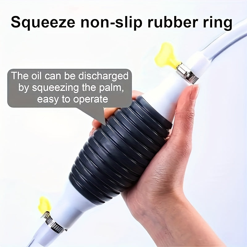 Manual Fuel Transfer Pump with 3.05m PVC Hose for Gasoline Diesel Water