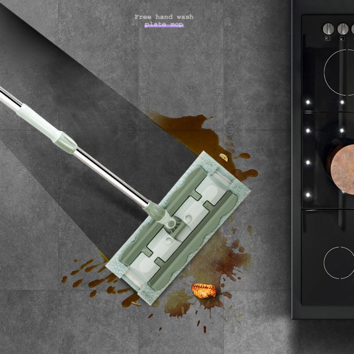 Qo'llaniladigan mikrotoʻqima tekis mop, yogʻoch, plitka va shisha tozalash uchun