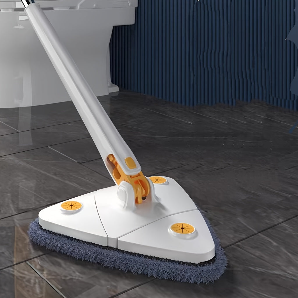 6 ta Uchburchak Moplar to'plami, 5 ta Mikroto'qima Pad bilan - Nam va Quruq Tozalash uchun Mos, Devorlar, Shiftlar va Shisha uchun Mukammal - Oshxona, Hammom, Yotoqxona va Mehmonxona uchun Ideal - Mustahkam Noxush Po'lat Tutqichi