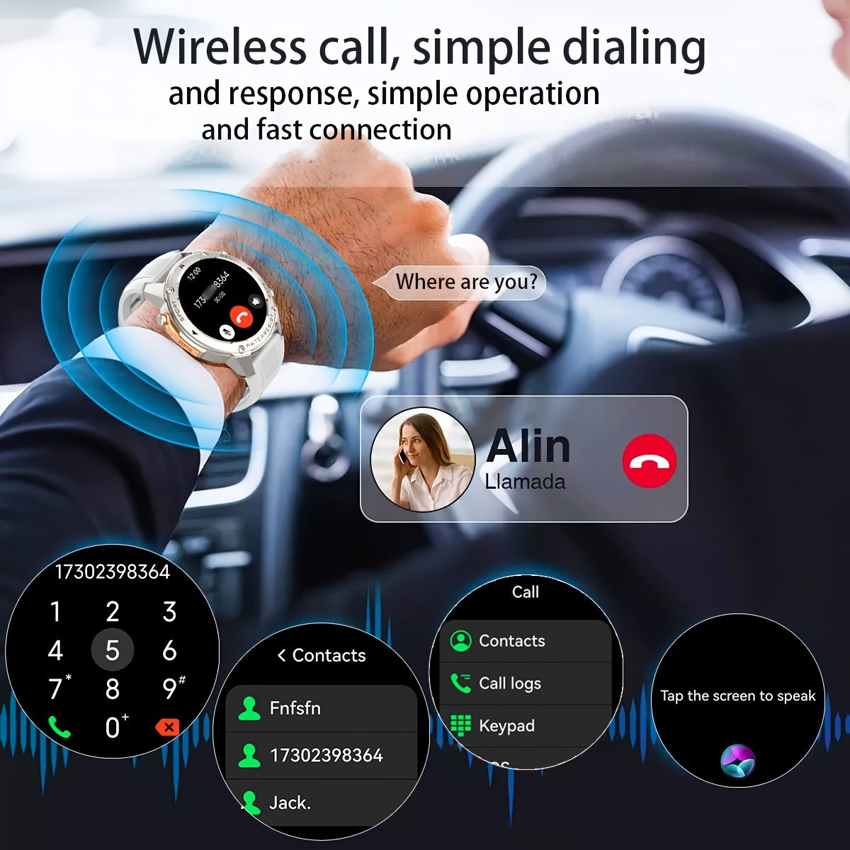 GPS Smart Watch for Outdoor Enthusiasts with Compass Altitude Swimming and Sports Modes