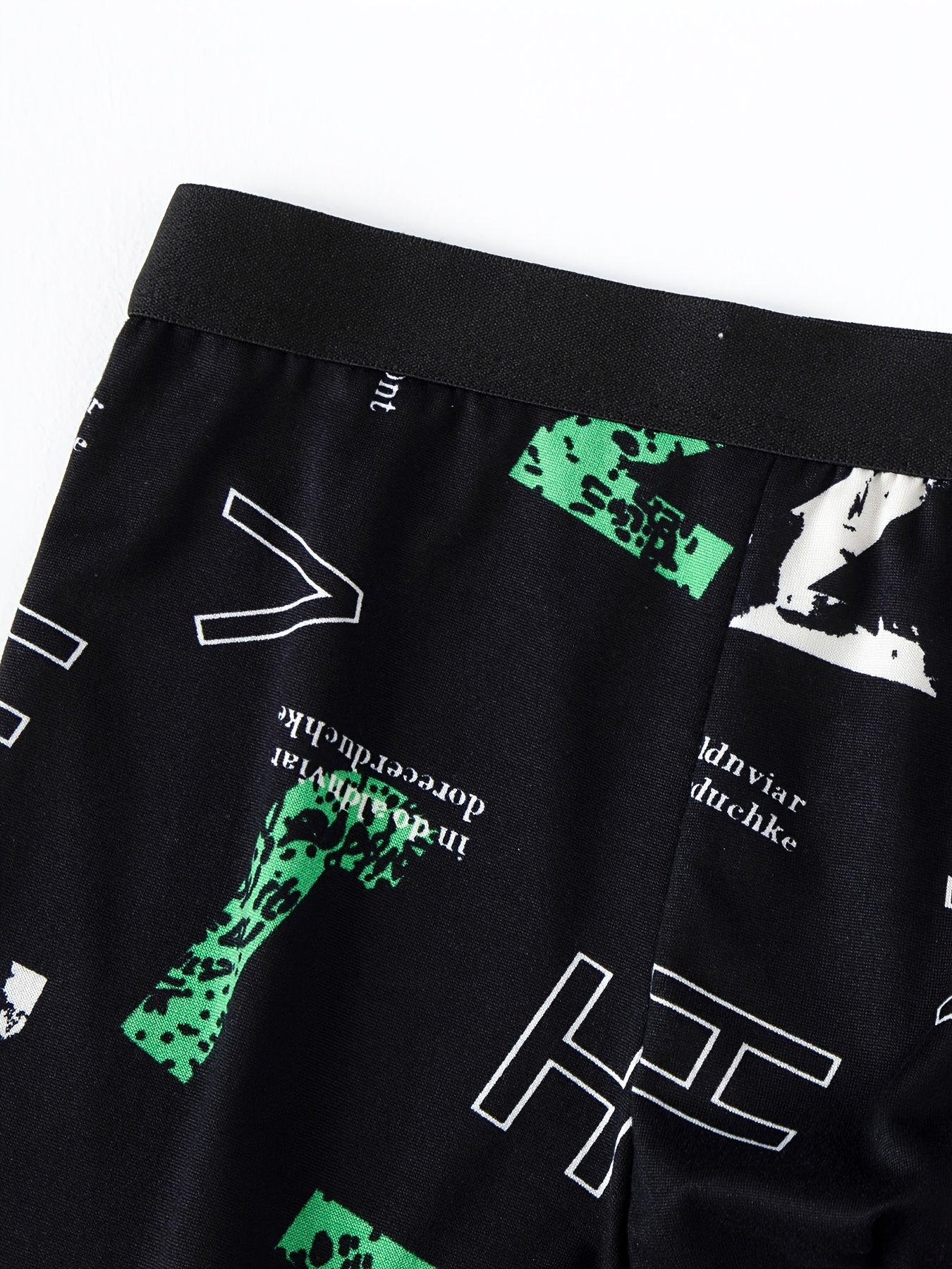 10 ta erkaklar ko'chasi uslubidagi elastik bokser shortlari - zamonaviy print, qulay va nafas oladigan