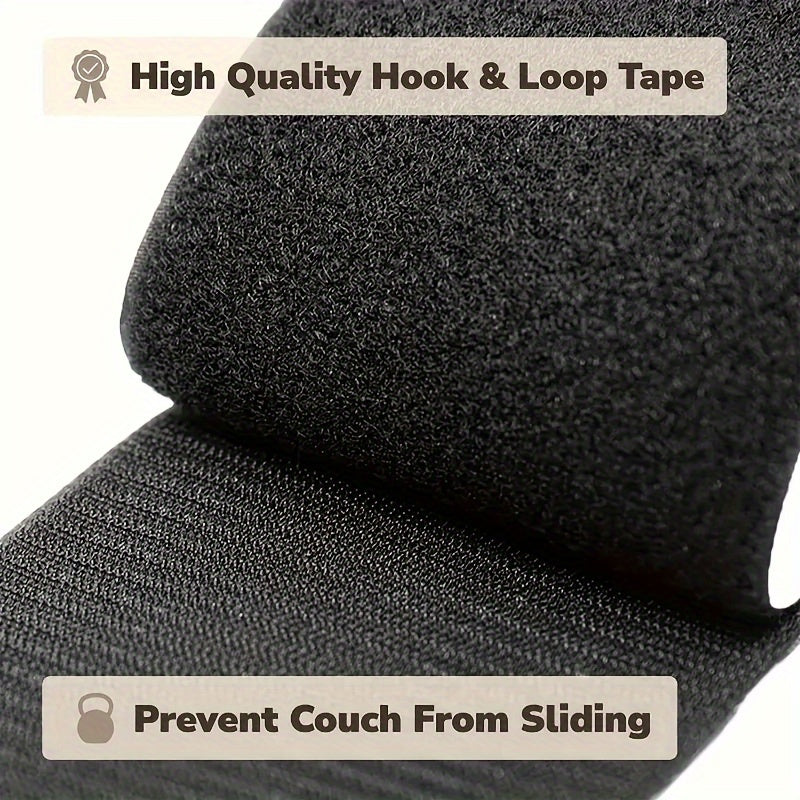 Black Polyester Anti-Slip Grip Tape 4x39.4 Inches for Furniture and Outdoor Use