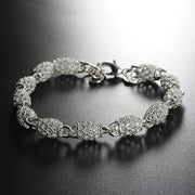 Sterling Silver Bead Bracelet for Women Classic Elegant Jewelry Gift Box Included