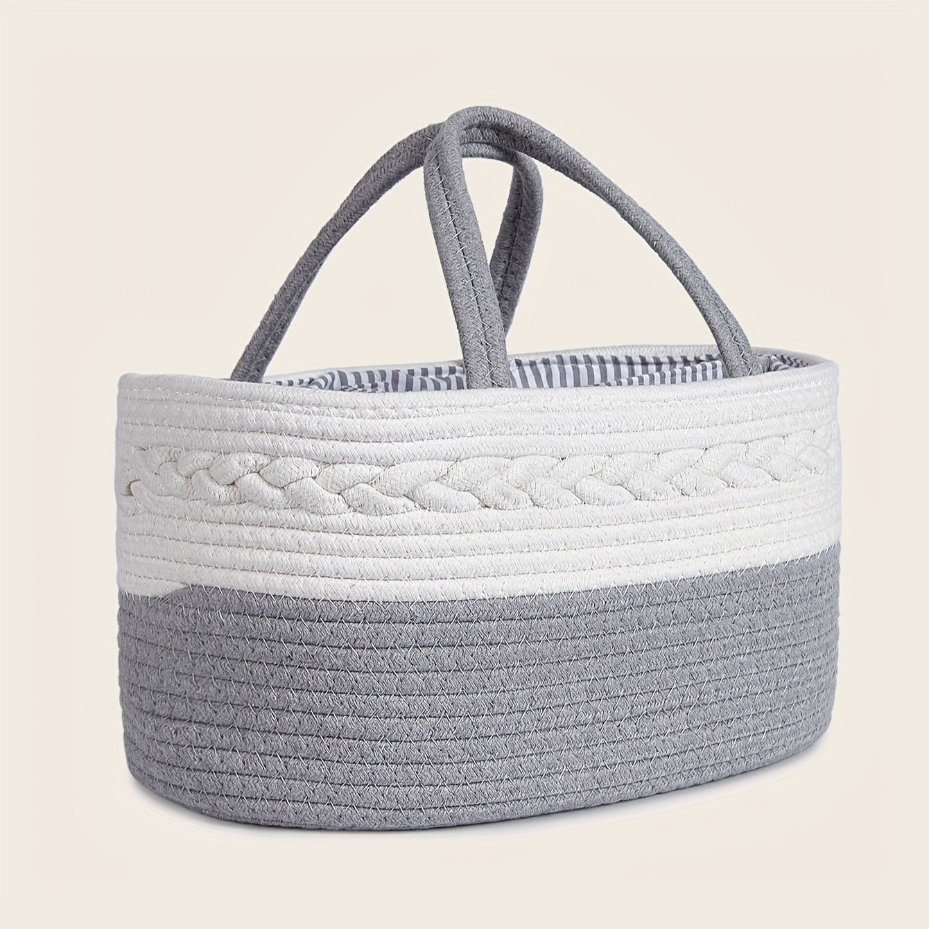Woven Tote Bag for Moms Large Portable Storage Organizer