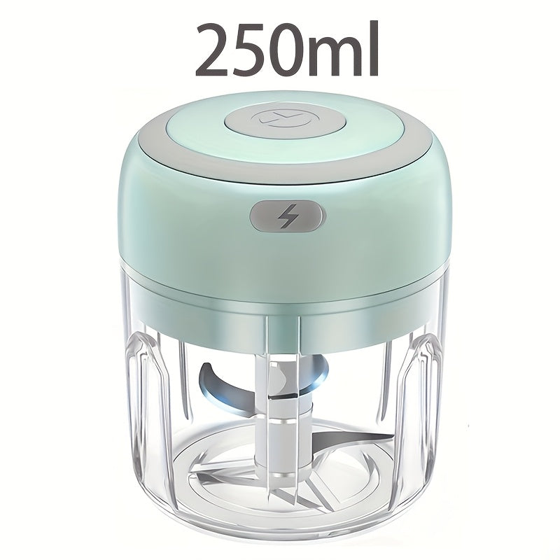 Mini Food Chopper 250ml USB Rechargeable Vegetable Meat Grinder