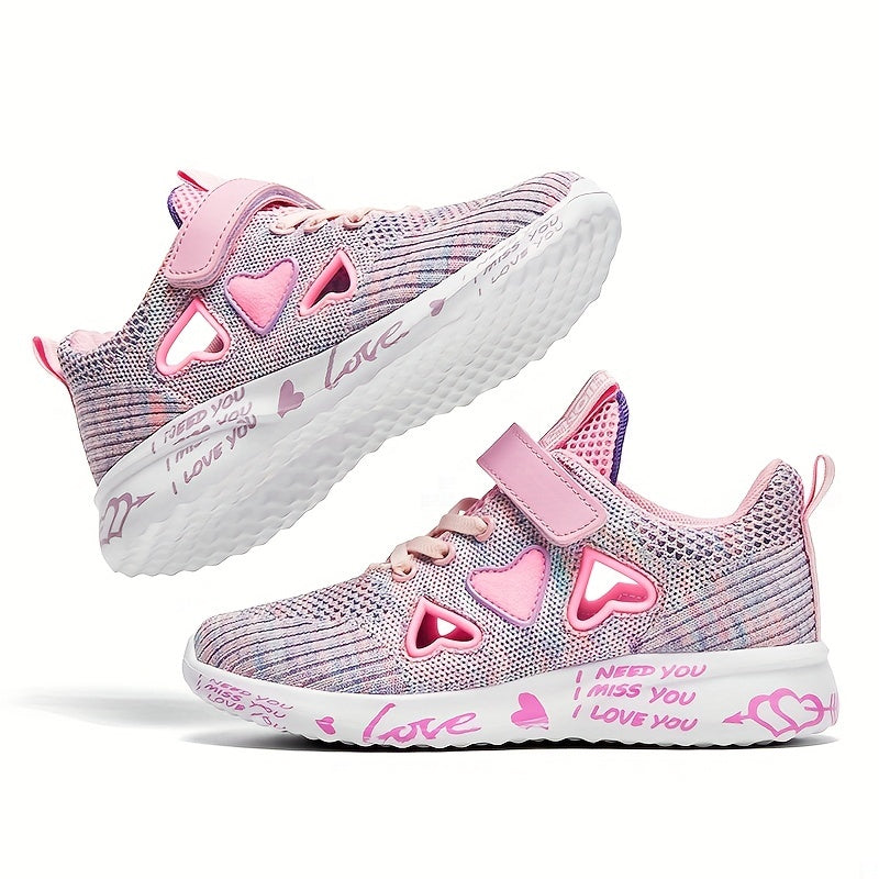 Girls' Knitted Casual Shoes for Spring and Summer with Shock-Resistant Features
