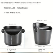 2pcs Espresso Knock Box Set Shock-Absorbent Anti-Slip Coffee Grind Dump Bin