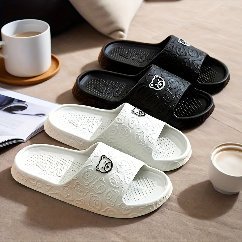 Ayollar uchun EVA slaydlar, sirpanishga qarshi ichki va tashqi uy choyshablari, qora va oq aksentlar