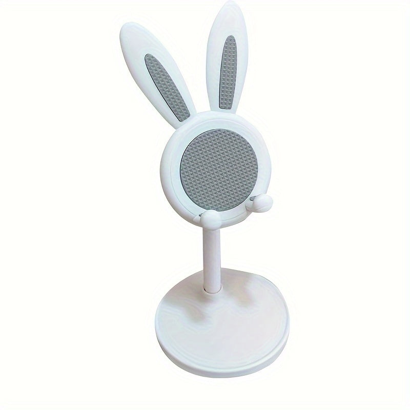 Adjustable Height Mobile Phone Holder with Rabbit Design for Live Streaming
