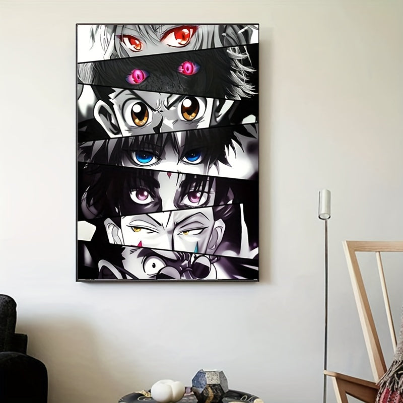 Постер-картина на холсте с аниме-глазами 40x60 см Современное украшение для дома для гостиной или детской спальни
