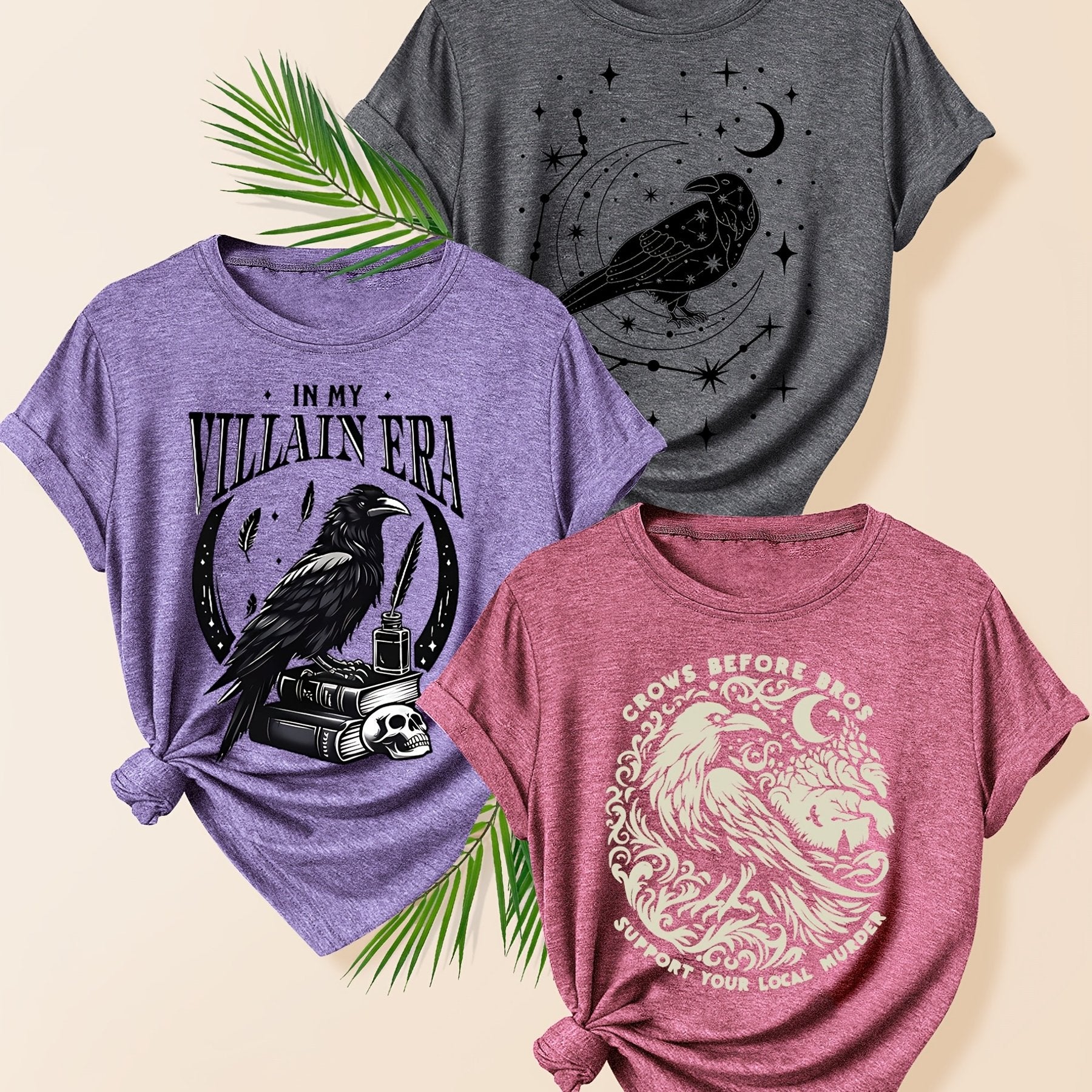 Women’s Cotton Owl Pattern T-Shirt Summer Casual Short Sleeve Multiple Colors