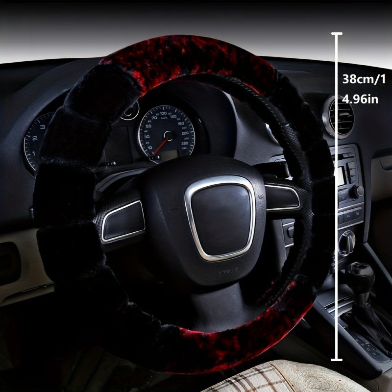 Unisex Winter Plush Steering Wheel Cover Thermal Anti-slip Car Protector