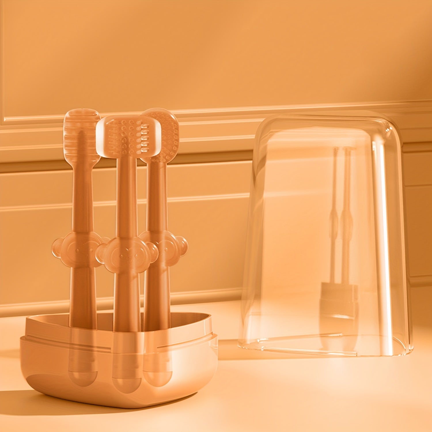 Baby Toddler Oral Care Kit Includes 360° Toothbrush and Silicone Tongue Cleaners