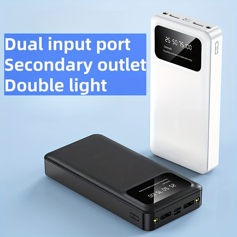 Portable Power Bank with USB Type-C Rechargeable Lithium Battery