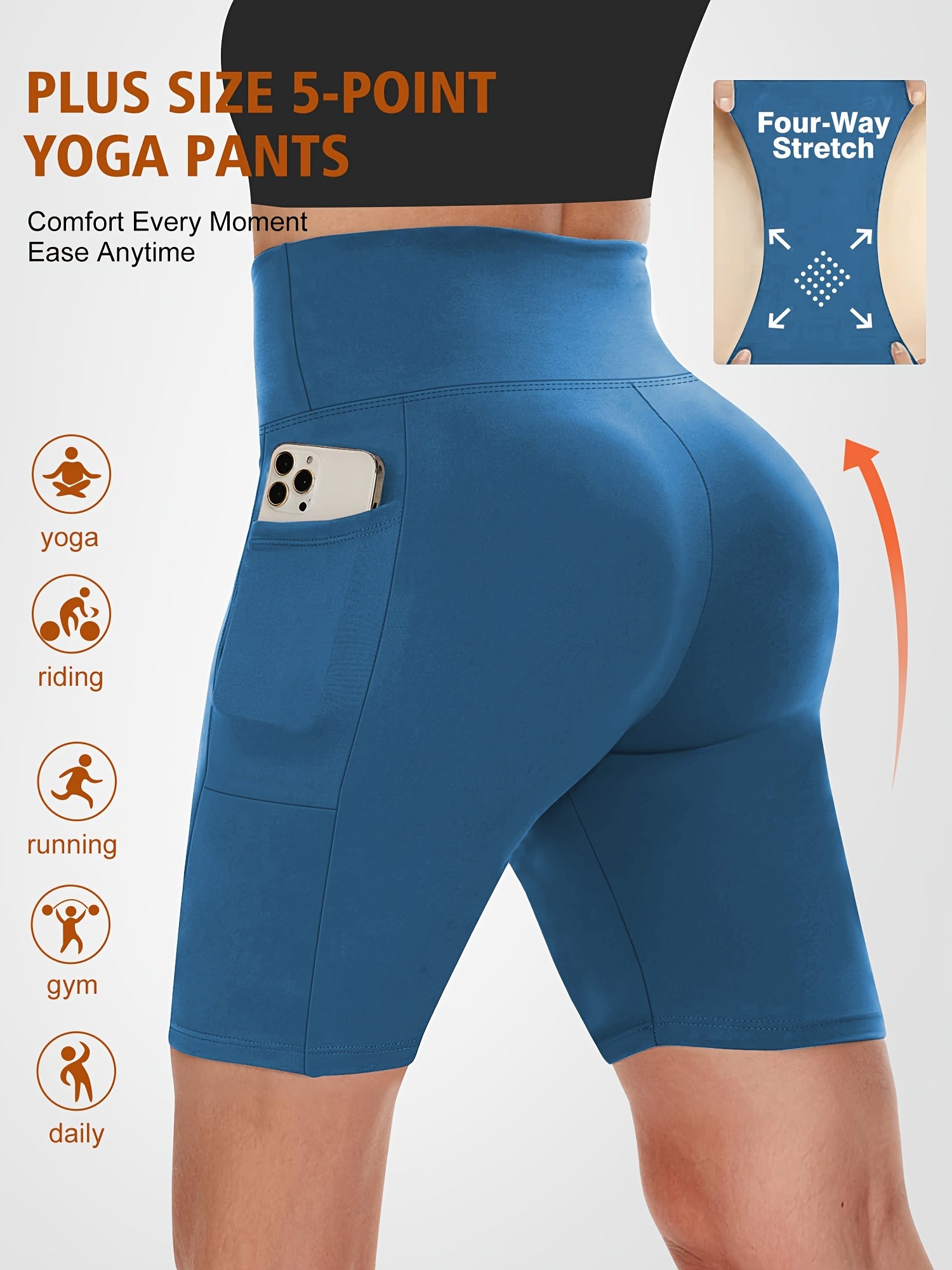 Women's High-Waist Tummy Control Yoga Shorts Black White Leopard Print Sports Workout