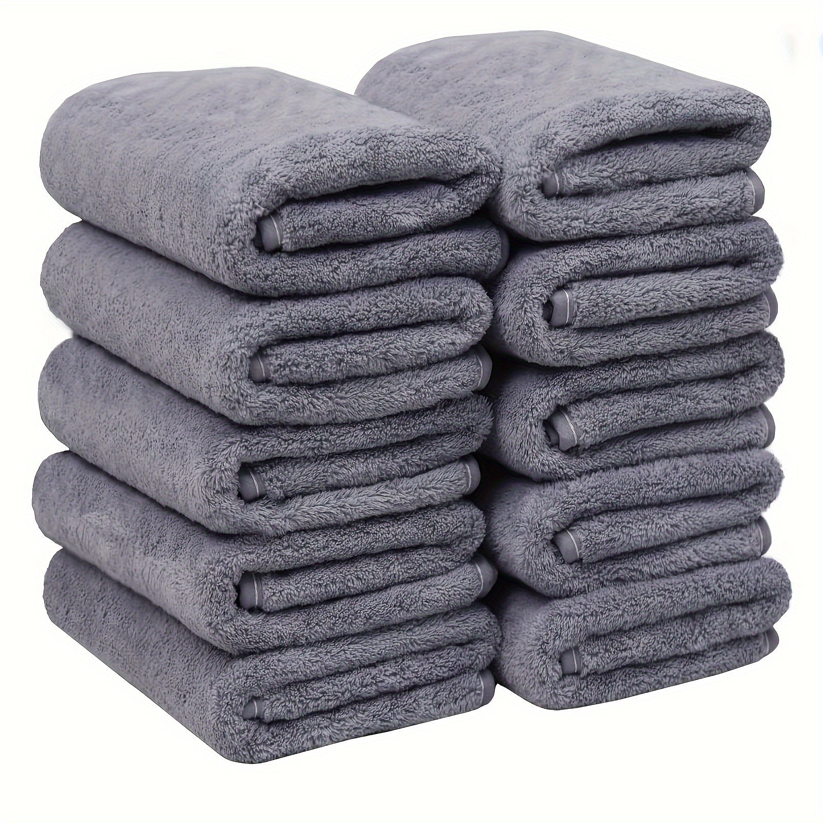 Absorbent Hand Towel Set 5/10pcs for Bathroom Gym Hotel Spa Polyester Durable