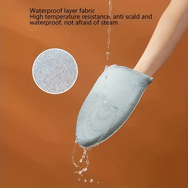 Tabla de planchar portátil de mano con almohadilla para vaporera y guante para ropa