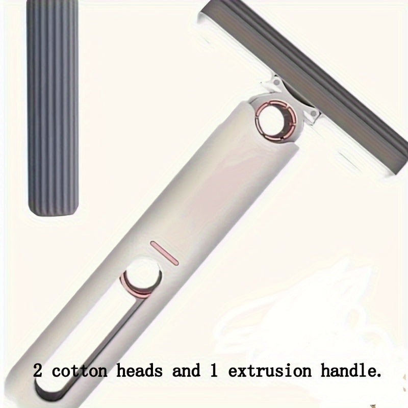 Mini Sponge Mop Set 3 Pieces with Replacement Heads for Floors Walls and Windows