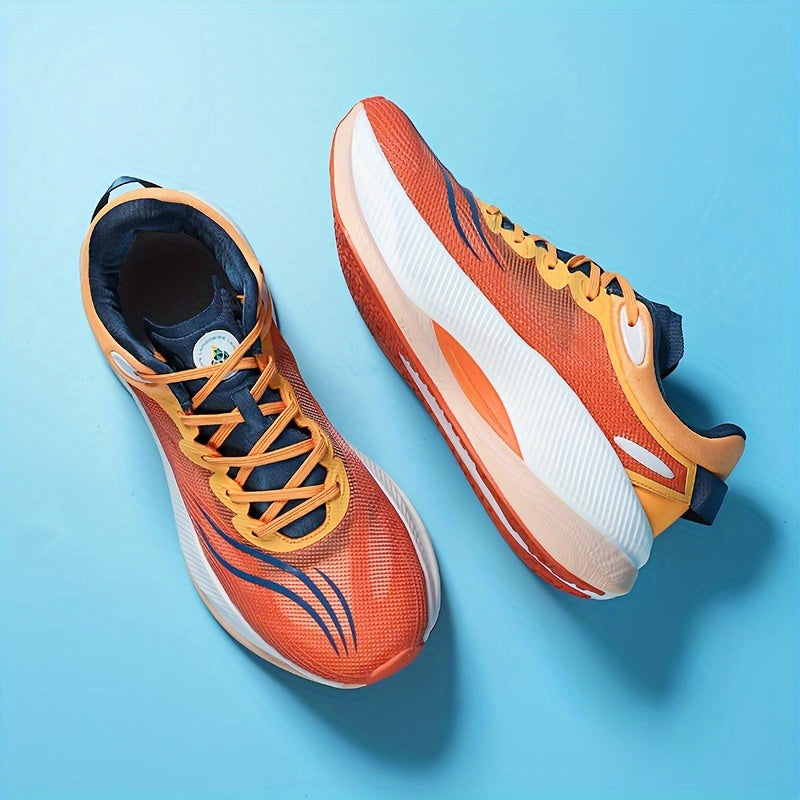 Lightweight Striped Running Shoes for Men and Women Breathable Fabric Rubber Sole Low Top Sneakers for Indoor Outdoor Sports