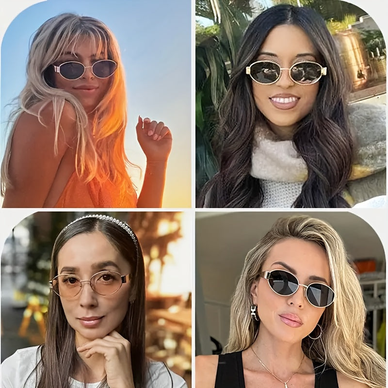 Retro Oval Cat Eye Glasses for Women Men Fashion Eyewear for Daily Outdoor Use