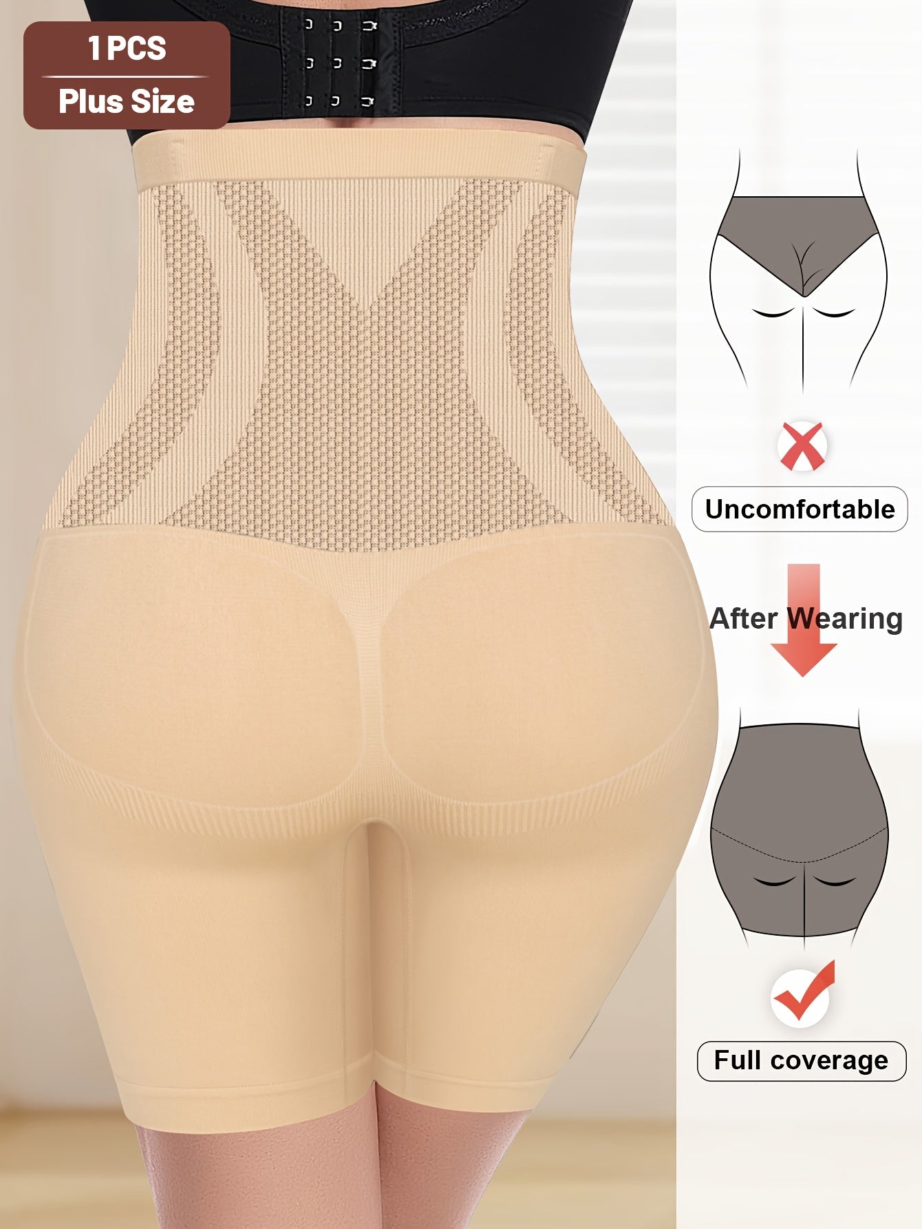 Шорты с высокой талией для женщин, корректирующие живот, облегчающее белье, дышащий нейлон