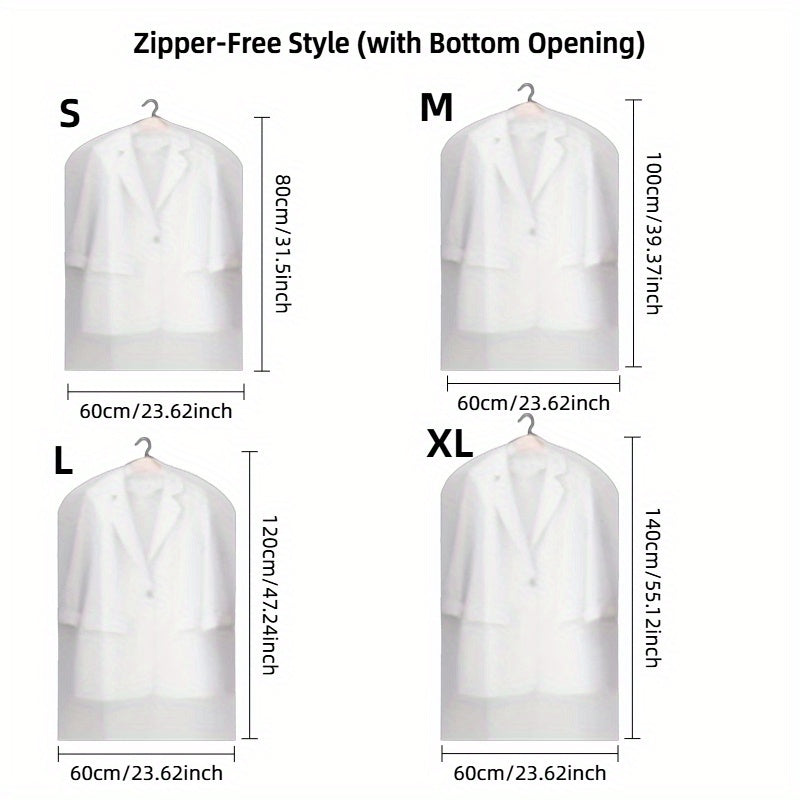 Защитите свои костюмы и платья с помощью этого набора из 5 прозрачных чехлов от пыли. Эти водонепроницаемые сумки на молнии идеально подходят для организации вашей одежды и отлично подходят как для Рождества, так и для Хэллоуина.