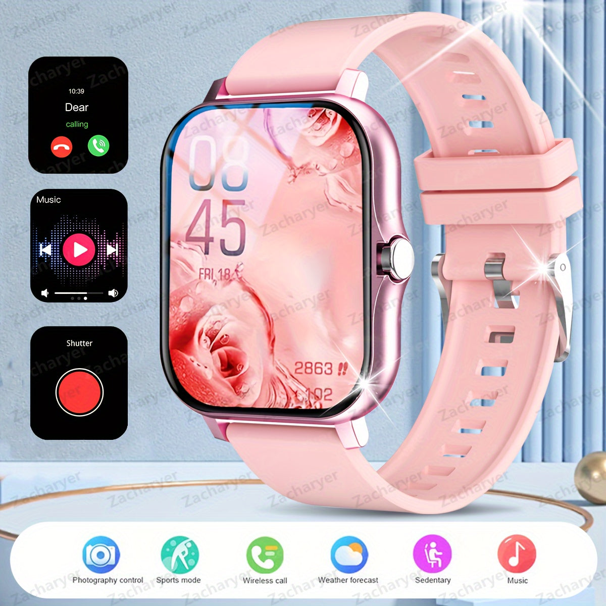 Fitness Smartwatch for Men and Women with Heart Rate Monitoring and Multiple Sports Modes