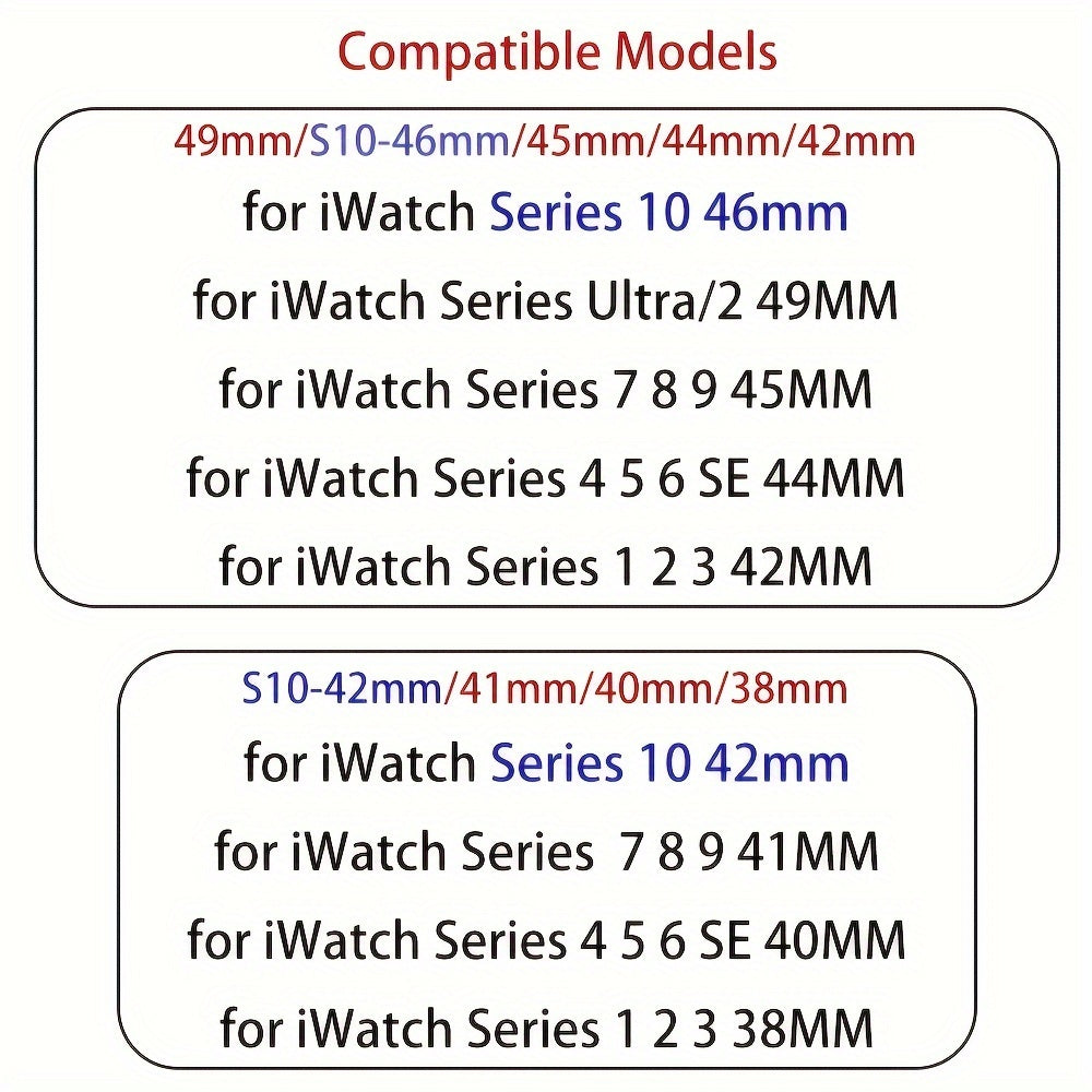 Elastic Silicone Watch Band Compatible with IWatch Series 1-9 SE Ultra 2 38mm 40mm 41mm 42mm 44mm 45mm 49mm for Men Women