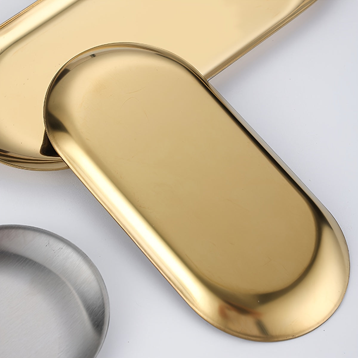 Овальная поднос из нержавеющей стали для завтрака, кухни, ресторана