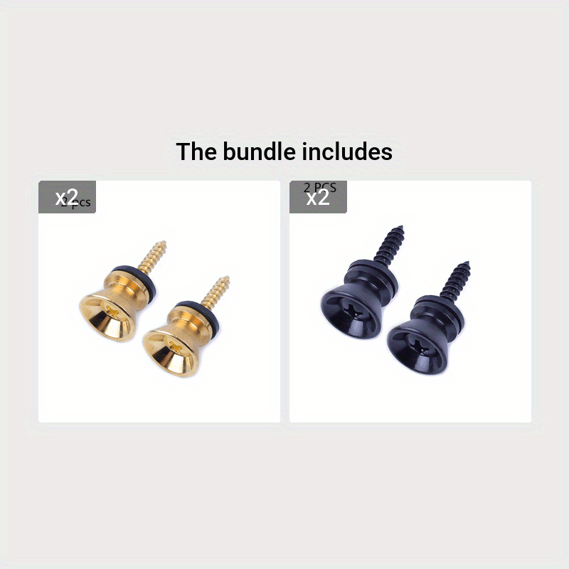 2 Pieces Guitar Strap Locks Aluminum End Pins for Acoustic Electric Bass Ukulele Red Black Yellow Grey