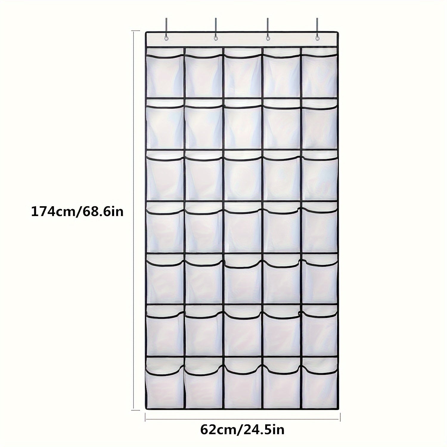 Over-the-Door Hanging Organizer Bags with 35 Pockets for Shoes Clothes Toys and Home Storage