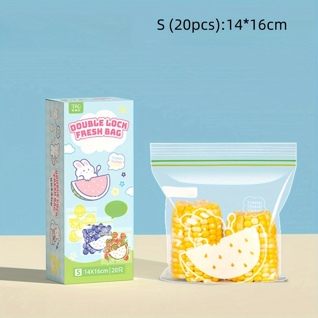 Uyda qalinlashtirilgan yangi saqlash muhrlangan sumkalar muzlatgich va muzlatilgan meva/ sabzavot saqlash uchun - 15/20/55 dona oshxona saqlash sumkalari to'plami